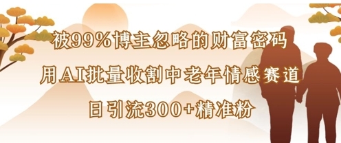 【城哥】AI中老年情感赛道引流赚钱教程:单日引流500+精准用户 【城哥】AI中老年情感赛道引流赚钱教程:单日引流500+精准用户