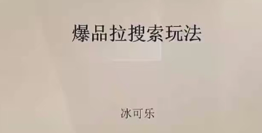 【冰可乐】无界直通车付费投流赚钱课程:推广拉动搜索策略 【冰可乐】无界直通车付费投流赚钱课程:推广拉动搜索策略