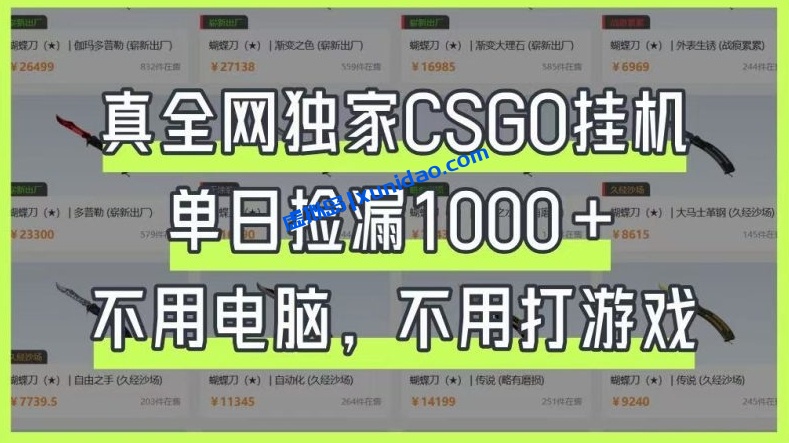 【薄凉】CSGO挂机倒卖赚钱项目：独家半自动化交易脚本