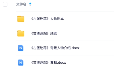 《古堡迷踪》6人剧本杀电子版资源网盘下载