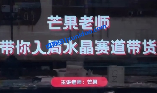 【芒果老师】水晶赛道直播带货赚钱课程:电商平台带货策略