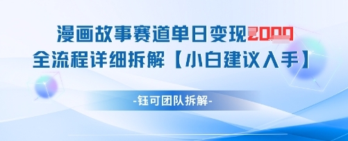 【钰可团队】漫画故事短视频赚钱教程：小白建议入手