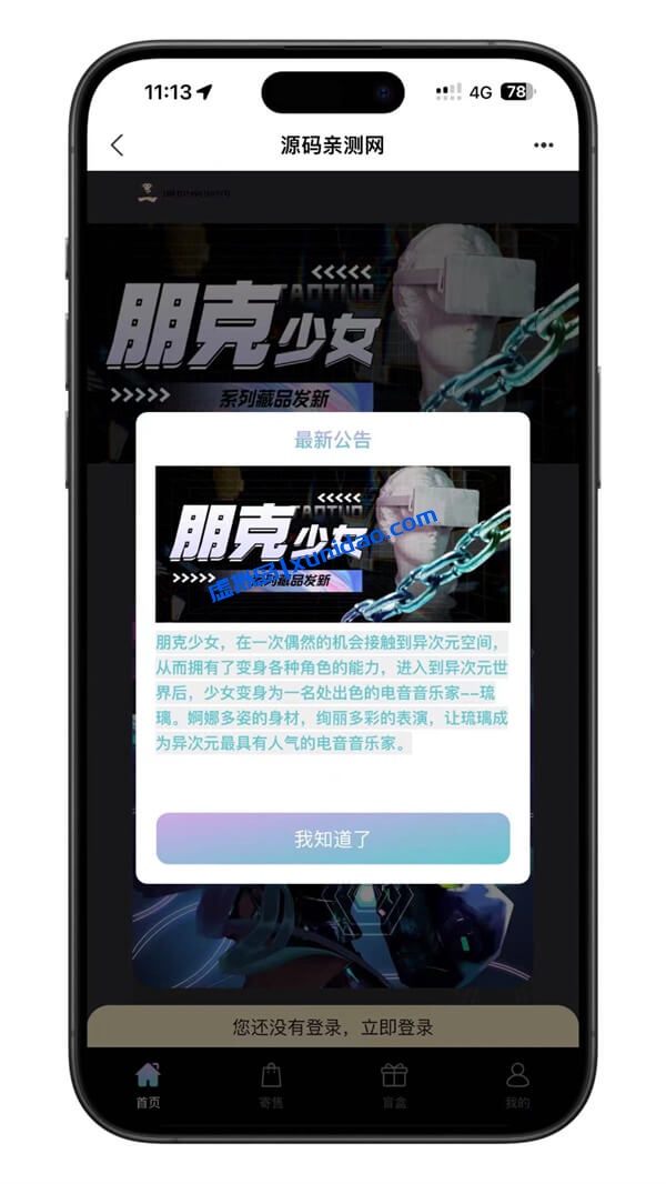 朋克风格NFT数字藏品网站app源码下载，可二次开发