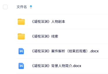 《凝视深渊》6人剧本杀电子版资源网盘下载