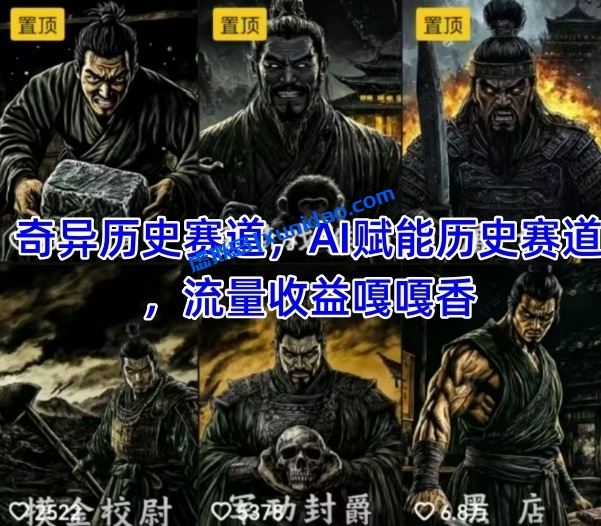 【奇异史】AI赋能历史短视频赚钱课程：抖音伙伴计划躺赚收益