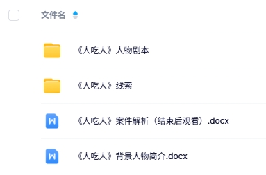 《人吃人》4人剧本杀电子版资源网盘下载 《人吃人》4人剧本杀电子版资源网盘下载