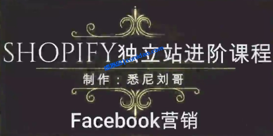 【悉尼刘哥】Shopify独立站引流进阶课程：利用Facebook营销跨境电商
