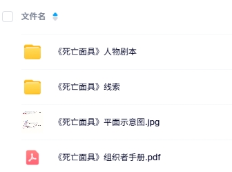 《死亡面具》6人剧本杀电子版资源网盘下载