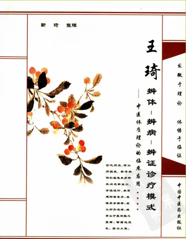 【王琦辨体辨病辨证诊疗模式】高清扫描版 pdf电子书下载