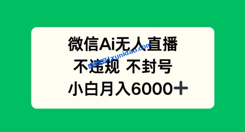 【胡老师】微信视频号AI无人直播赚钱课程:月赚6000+ 【胡老师】微信视频号AI无人直播赚钱课程:月赚6000+