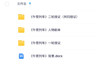 《午夜列车》6人剧本杀电子版资源网盘下载
