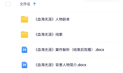 《血海无涯》5人剧本杀电子版资源网盘下载