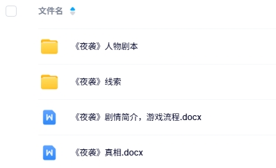 《夜袭》5人剧本杀电子版资源网盘下载