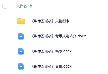 《致命圣诞夜》5人剧本杀电子版资源网盘下载