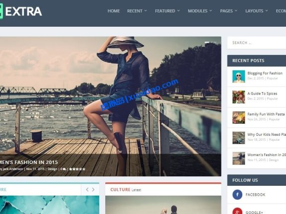 Extra WordPress博客杂志主题模板破解版下载v4.27.4