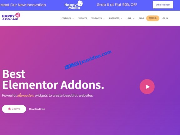 最新版Happy Elementor Addons Pro WordPress插件Elementor页面模板扩展