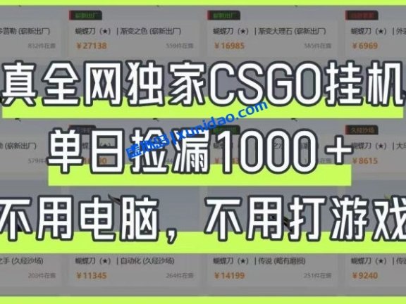 【薄凉】CSGO挂机倒卖赚钱项目：独家半自动化交易脚本